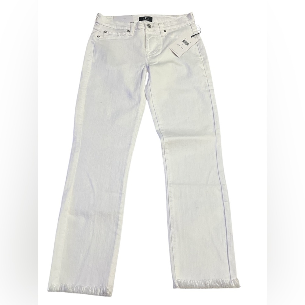 7 for all mankind, Roxanne ankle white cropped jeans, size 26 NWT